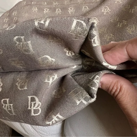 DOONEY AND BOURKE Monogram DB Canvas Shoulder Handbag Purse Bag - Picture 7 of 15